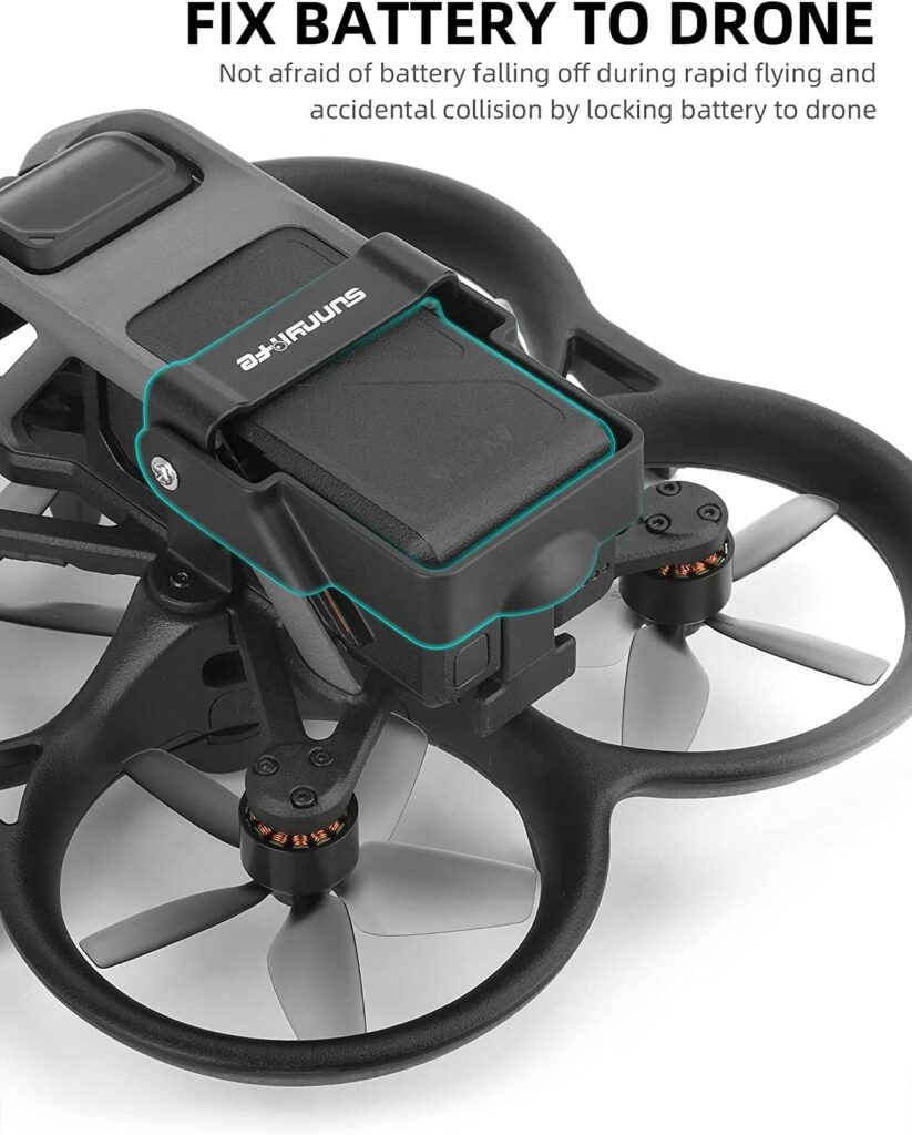 ABZEKH Fermo Anticaduta Per Batteria Drone DJI Avata - Protezione Leggera In ABS Grigio