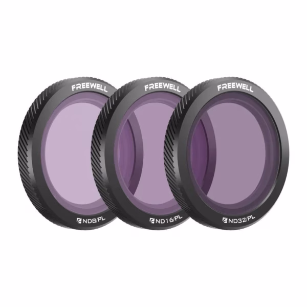 DJI Neo Magnetic ND/PL Filters 3-Pack – Includes ND8/PL, ND16/PL, and ND32/PL filters for DJI drones, displayed with magnetic mounts.