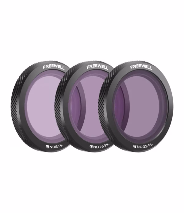 DJI Neo Magnetic ND/PL Filters 3-Pack – Includes ND8/PL, ND16/PL, and ND32/PL filters for DJI drones, displayed with magnetic mounts.